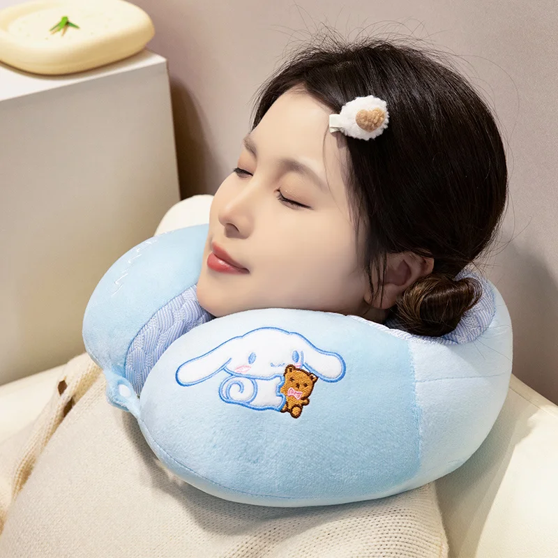 Sanrio Cartoon Anime Cinnamoroll U-Shaped Pillow Lovely Kuromi My Melody Comfortable Travel Pillow Xmas Gifts For Gifts