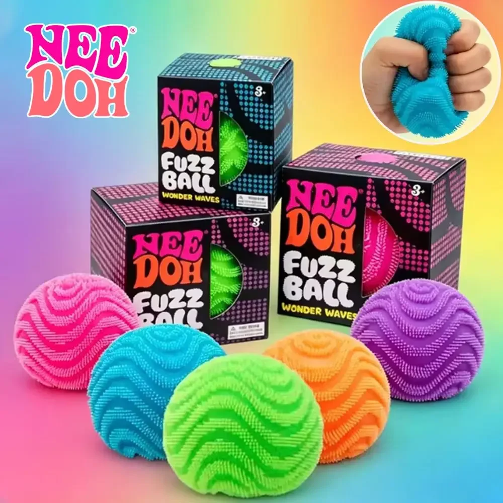 NeeDoh Fuzz Ball Blind Box Series Desktop Ornament Stress Relief Toys Suitable For People Under Pressure Fun Soft Stress Ball