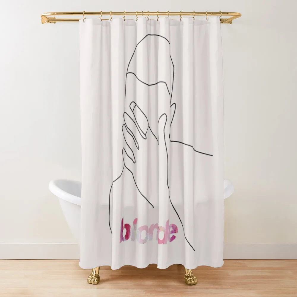 

Blond Frank Ocean / Pink / Line Art Shower Curtain Luxury Bathroom Bathtub For Bathroom Bathroom Decor Curtain