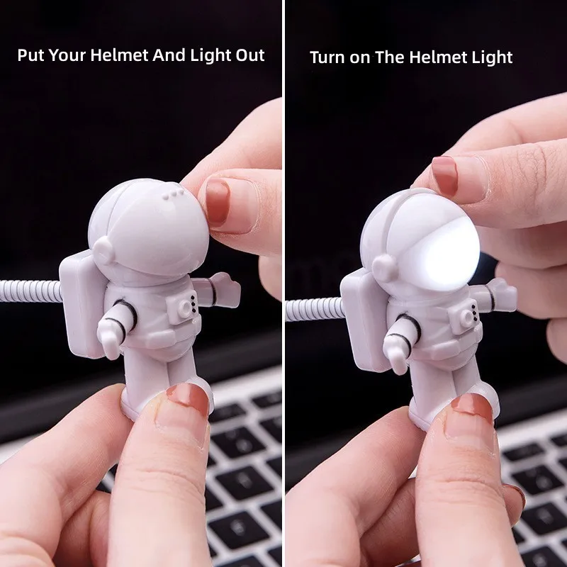 ไฟ LED USB นักบินอวกาศไฟ LED Astronaut Night Creative หนังสือคอมพิวเตอร์ของขวัญ