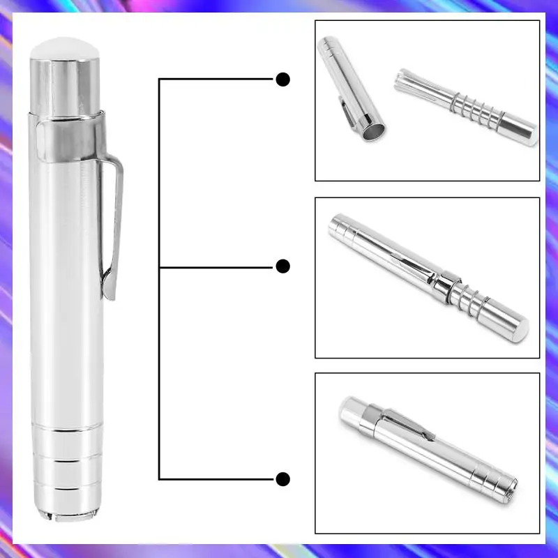 Soporte de tiza de Metal para pizarra de profesor, bolso de mano con Clip para ahorro de tiza, plateado, 5 uds.