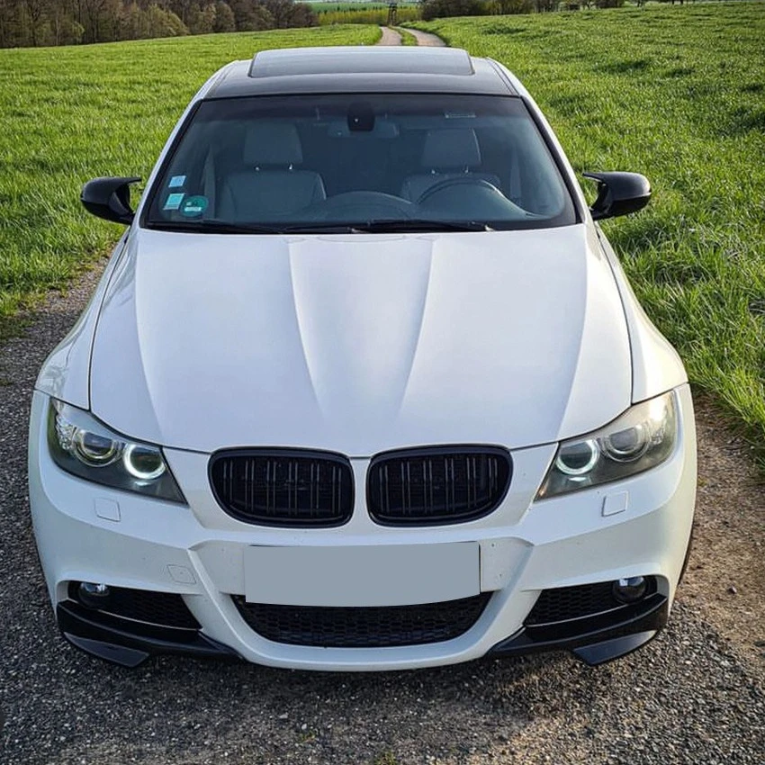 For BMW 3 Series E90 320i 330i M-Tech LCI 2009-2012 Front Bumper Corner Splitter Diffuser ABS Plastic Gloss Black - view 3