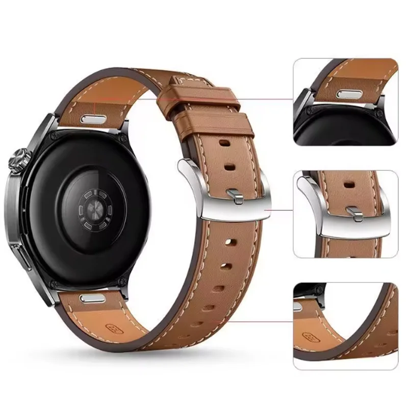 Quick release button 22mm Leather Strap For OnePlus Watch 4 3 2 2R Band Link Bracelet Watchband For OnePlus Watch Lite Accessory