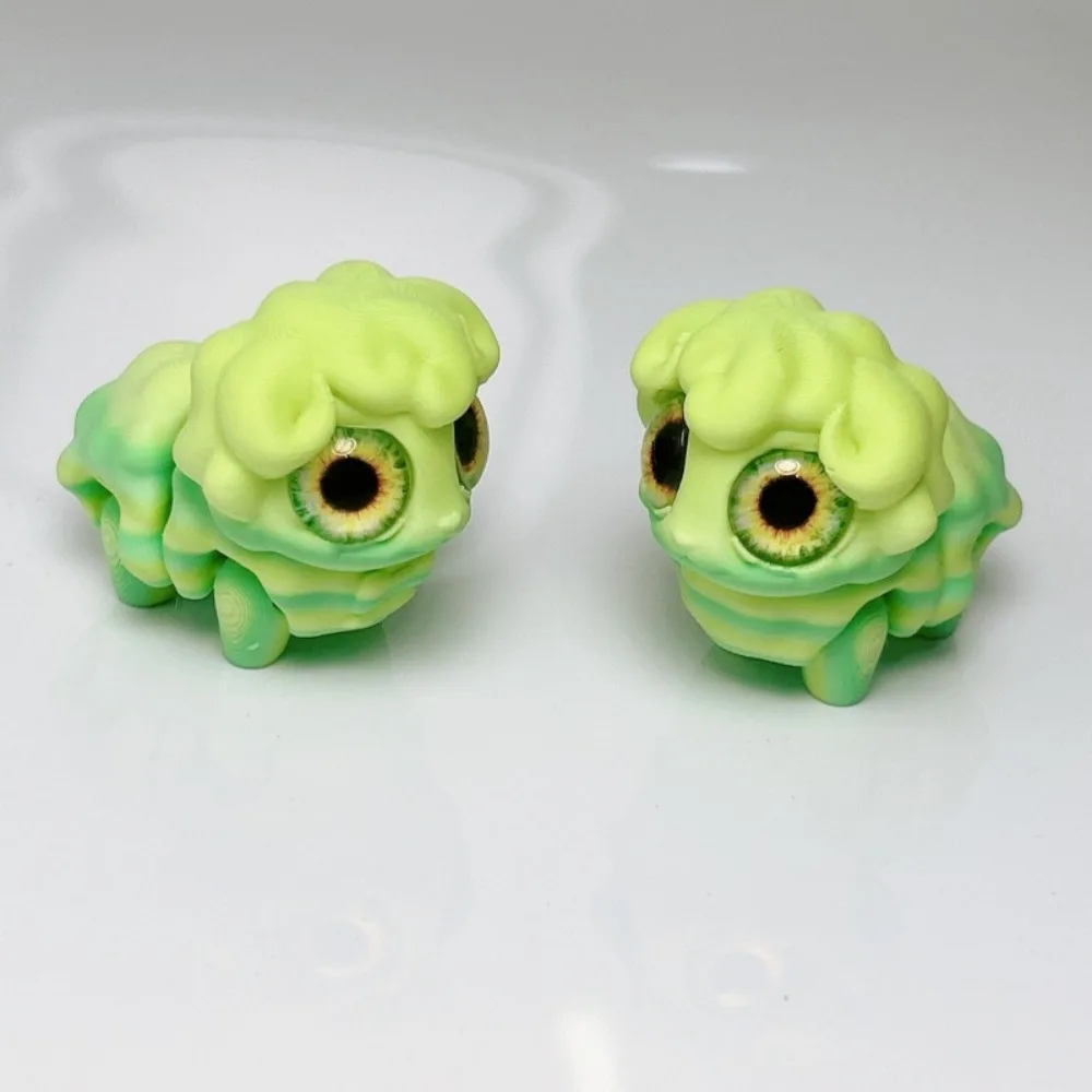 3D 印刷かわいい羊のおもちゃフィギュア多関節可動シミュレーション目動物そわそわおもちゃホームアクセサリー子供のおもちゃギフト