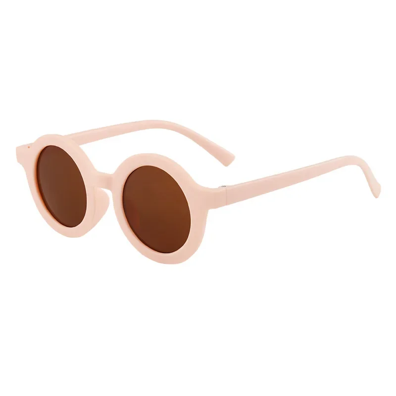 2023 New Fashion Cute Children\'s Sunglasses Parent Child Frosted Sun Glasses Solid Color Round Glasses Baby Eyeglasses for Kids