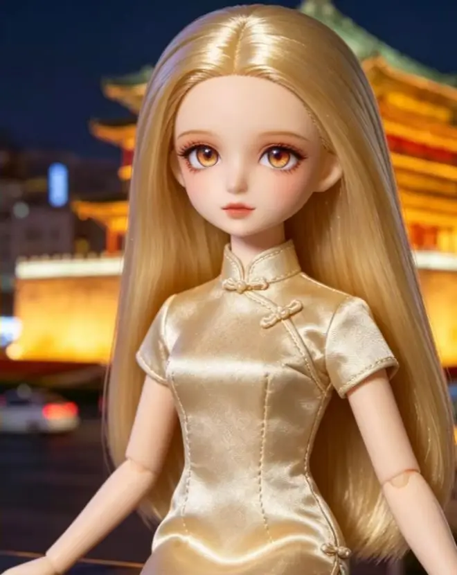 

Wigs doll accessories, doll wig straight hair golden color, 1/3 1/4 1/6 BJD doll hair free shipping