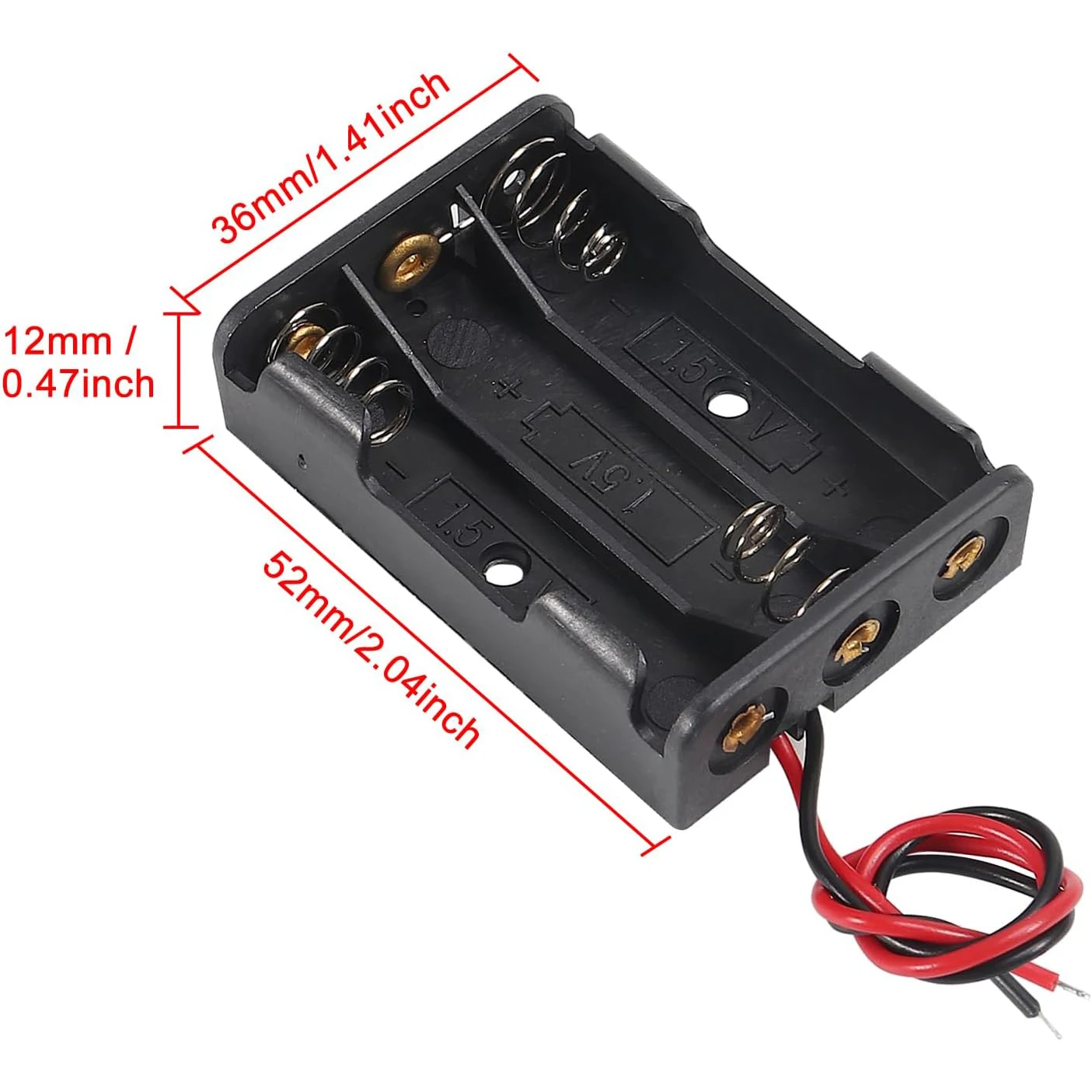 10 قطعة حامل بطارية AAA 3X 1.5 فولت AAA بطارية الطاقة صندوق بلاستيكي مع سلك ينطبق على لعبة إلكترونية الأجهزة المنزلية عن بعد #3