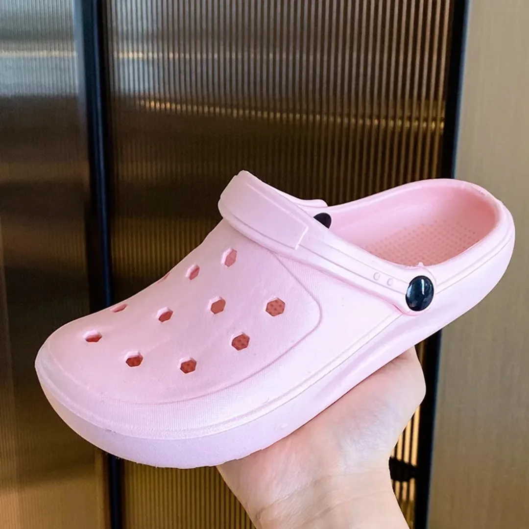 2023 sommer Frauen Hausschuhe Klassische Weibliche Clogs Pflege Sandalen Nicht-Slip Hause Rutschen Weiche EVA Garten Schuhe Strand Rutschen