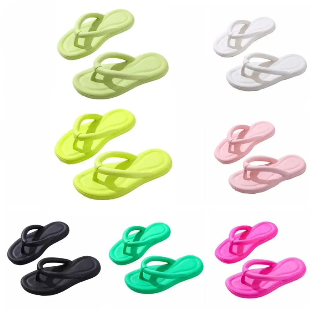 Lightweight Anti Slip Beach Flip Flops Soft Soled Clip Toe Women Slippers Beachwear EVA Summer Sandals Outdoor Indoor