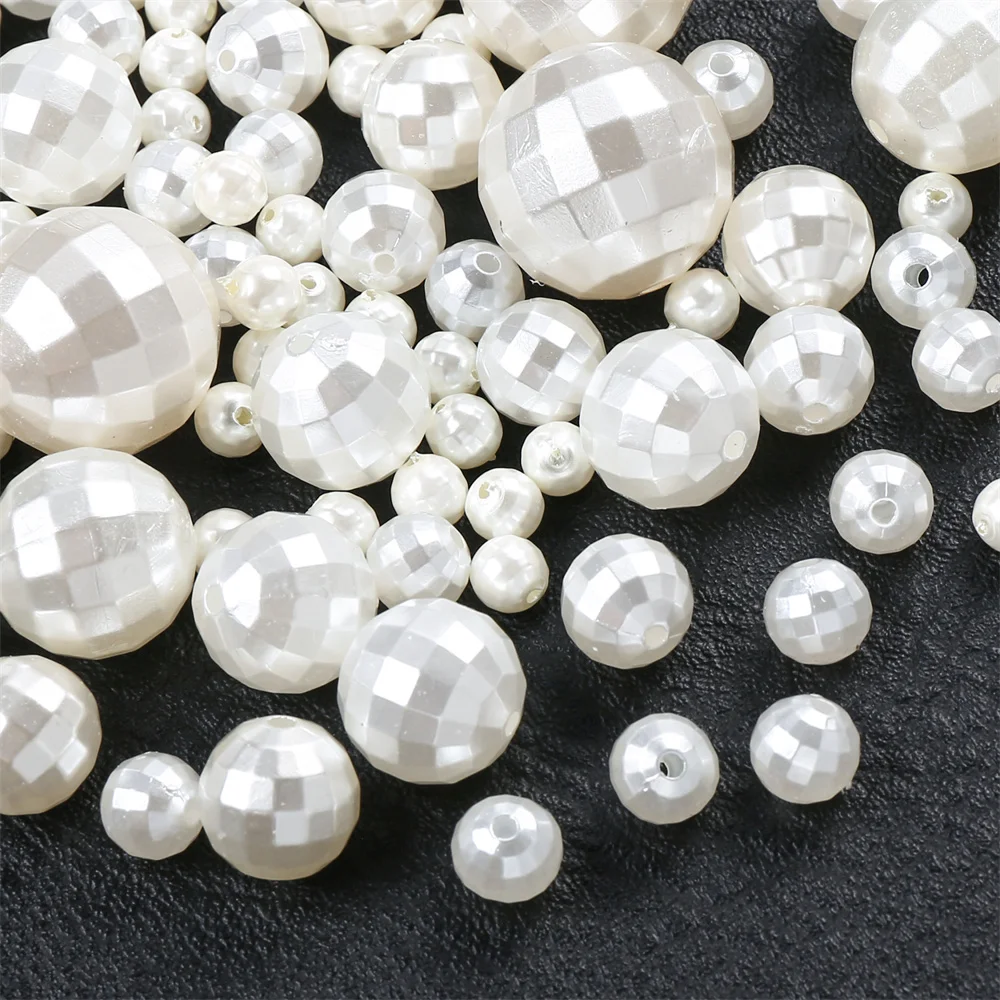 20/30/50/100pcs Vintage Disco Ball Beads Cute Silvery Reflactive Mirror Round Beads For DIY Bracelet Necklace Earrings Making