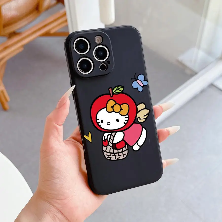 

Sanrio Kt Mobile Phone Cases Iphone 14 Iphone 16/15/14/13/12/11/x/xs/xs Max Woman Iphone Case Hello Kitty Fall Prevention