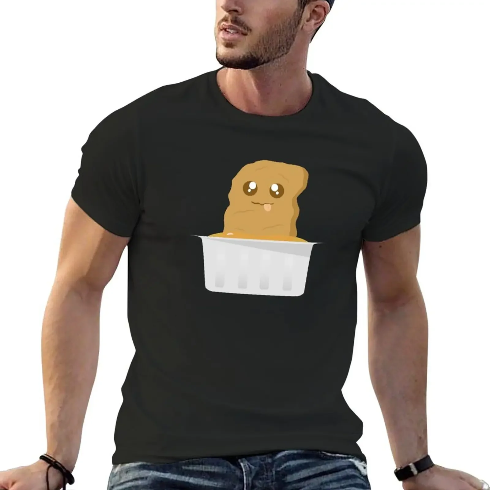 

Chickie Nuggie T-Shirt boys animal print anime tshirt vintage anime shirt oversizeds T-shirts for men cotton
