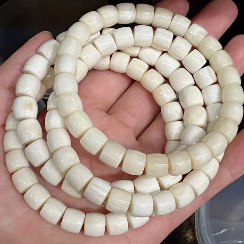 High Density Camel Bone Straight Cut Buddha Beads Bracelet Jadified Random Delivery