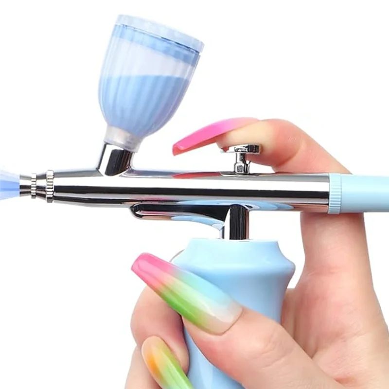 

ABSS-25 PSI Airbrush Rechargeable Nail Machine 3 High-Pressure Modes Cordless Airbrush Kit For Nails Art With Cleaning Tools