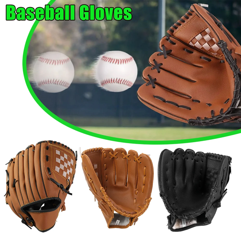 

Professional Softball Gloves Baseball Practice Equipment Left Right Hand Training Kids Adults Outdoor Camping Sports Comfortable