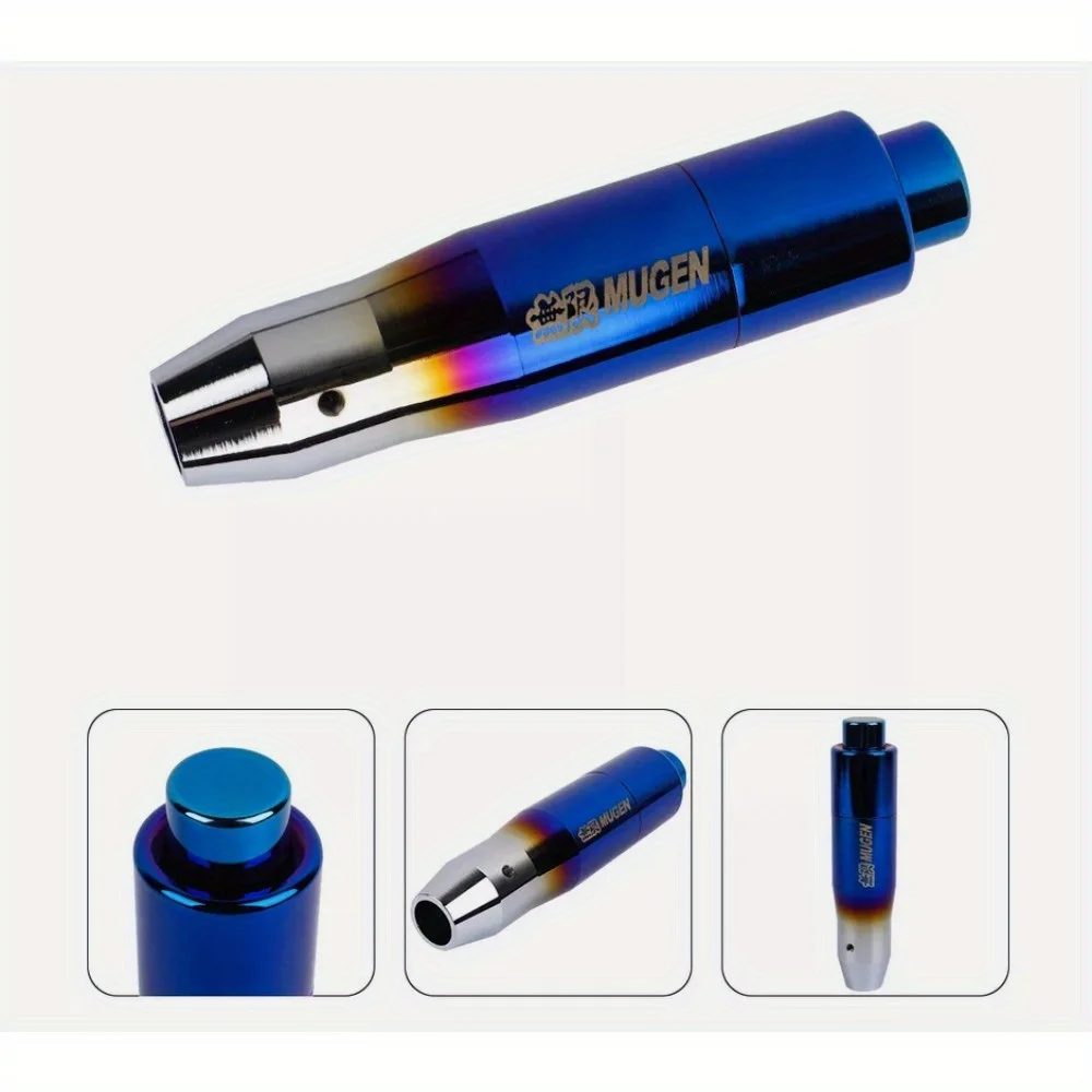 MUGEN Universal Burn Blu Aluminum Alloy Automatic Gear Shift Knob Lever Shifter