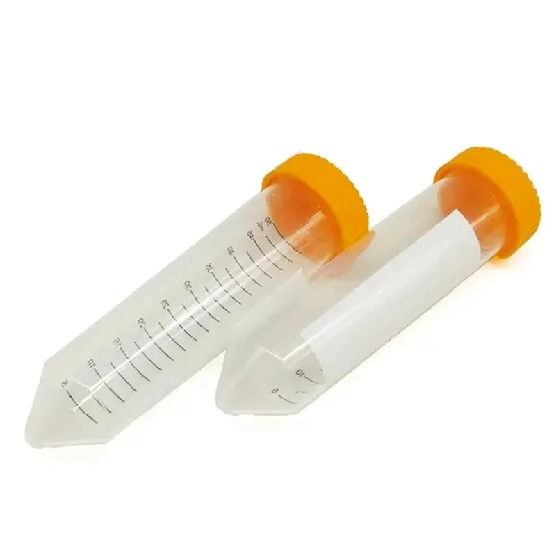 

AB06 50Pcs Conical Centrifuge Tube 50Ml Plastic Screw Cap Bottom Test Tubes