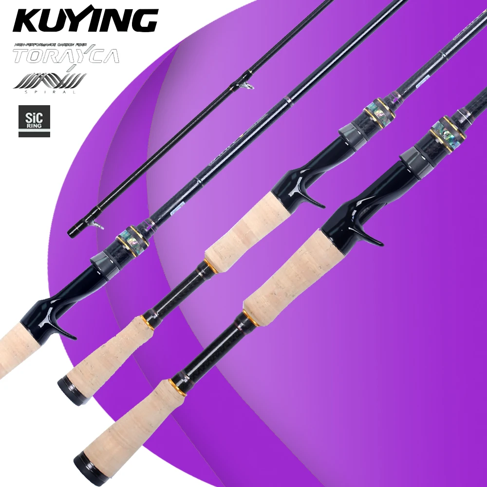 KUYING DUKE المنافسة باس ماستر الصيد رود الصب 6'5 "6'6" M ML سوبر سريع العمل فوجي سيك حلقة توراي الكربون #1