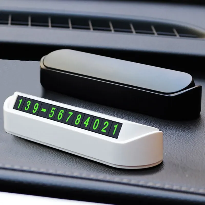 Tarjeta para estacionamiento temporal de coche, número de teléfono, placa de tarjeta, número de teléfono, parada de estacionamiento, accesorios para automóviles