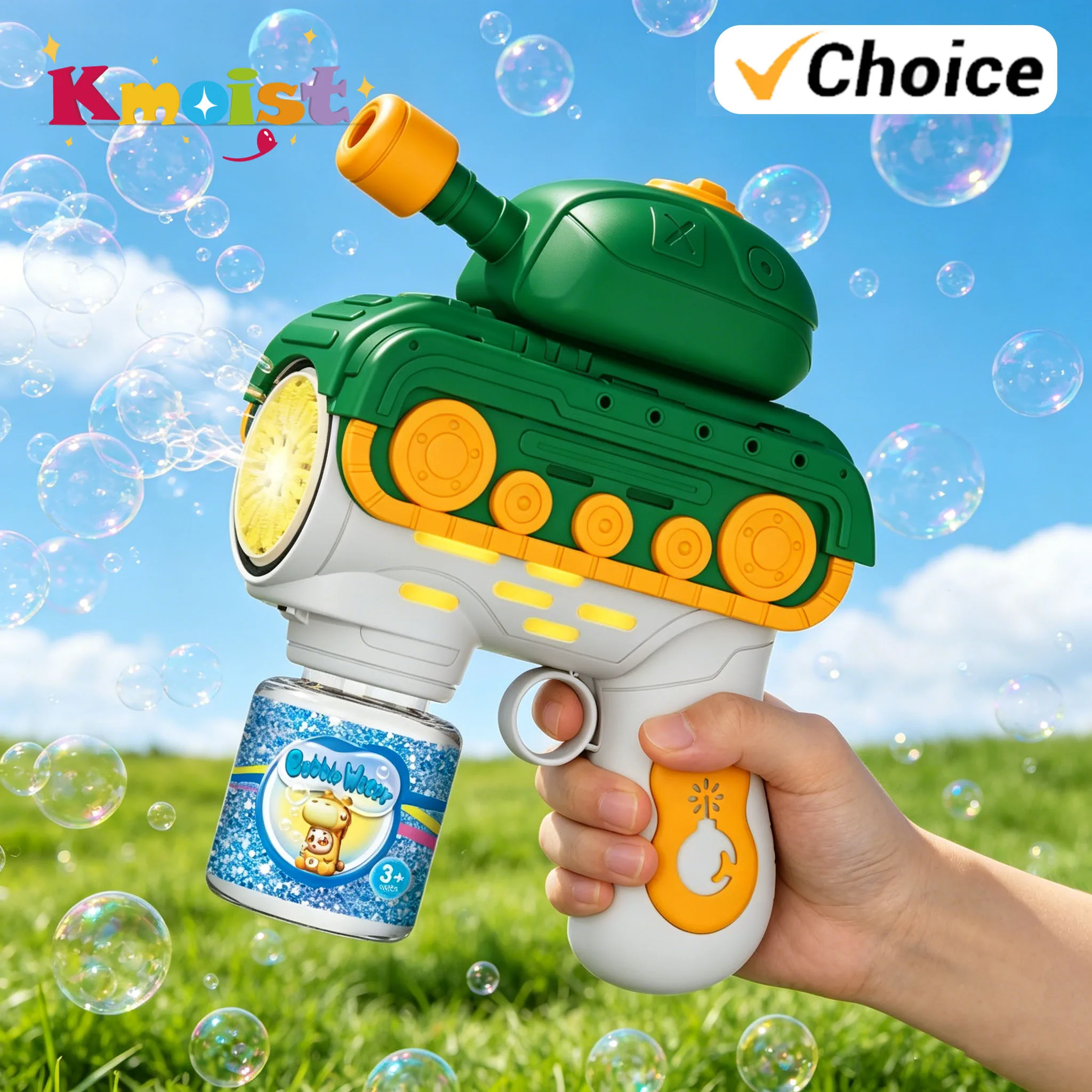 

Electric Bubbles Gun Children's Cartoon Tank Vehicle Handheld Lighted Bubbles Blower Toy Soap Pomperos Outdoor Party Toys Gifts