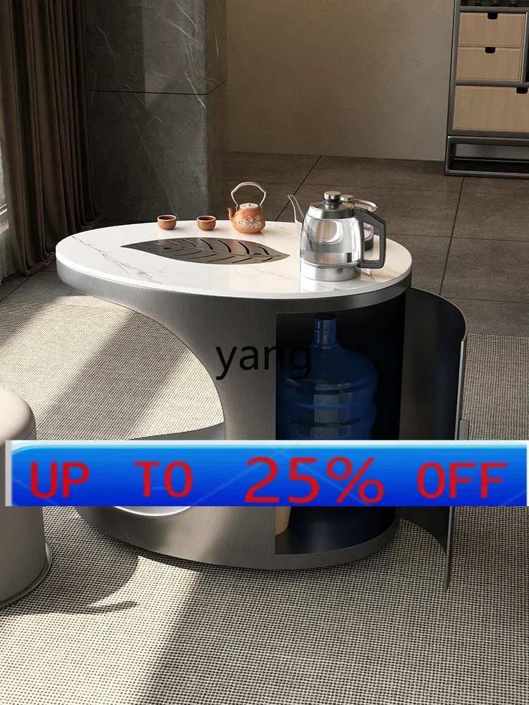 

CX Light Luxury Minimalist Table-Chair Set Balcony Kung Fu Bubble Movable Small Tea Trolley