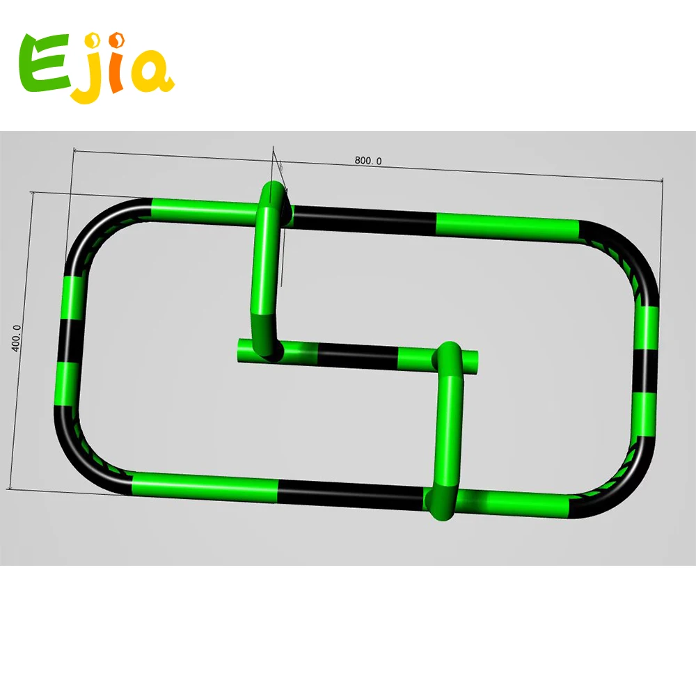 8x4x2m Commercial Inflatable Didi Car Race Track Sport Game Air Racing Track For Amusement Kids Toys Fun  Indoor Outdoor