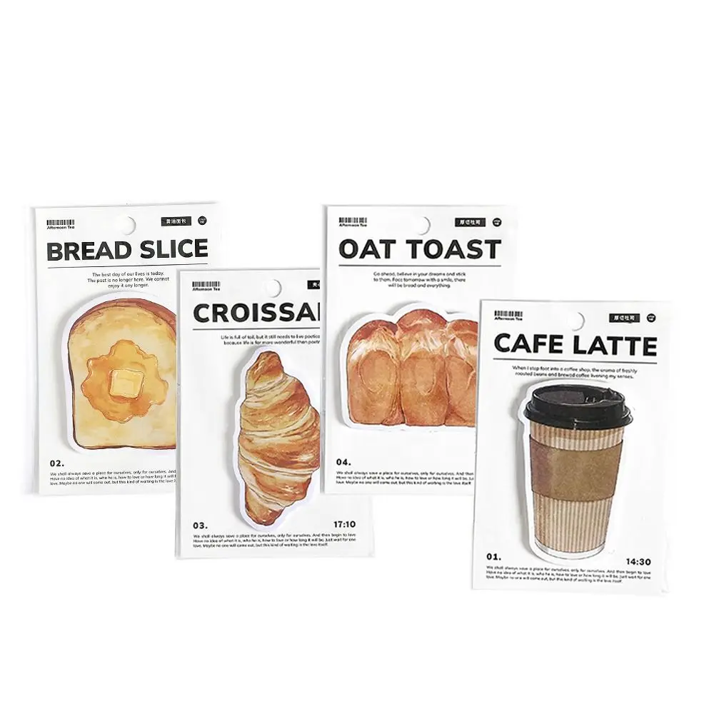 JxToast Coffee Shape Sticky Notes, Sticky Notes, Message Paper, Post Memos, Index Sticky Notes, Hand-tear Adhesive, Flags Marqueurs