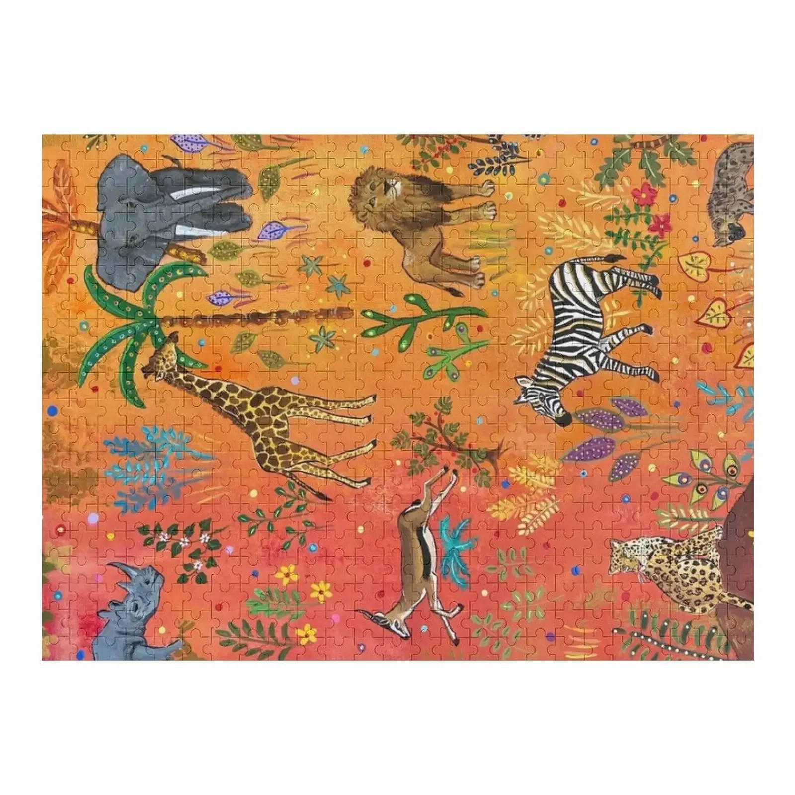 

Sunset in the Jungle Jigsaw Puzzle Photo Custom Custom Jigsaw Puzzle