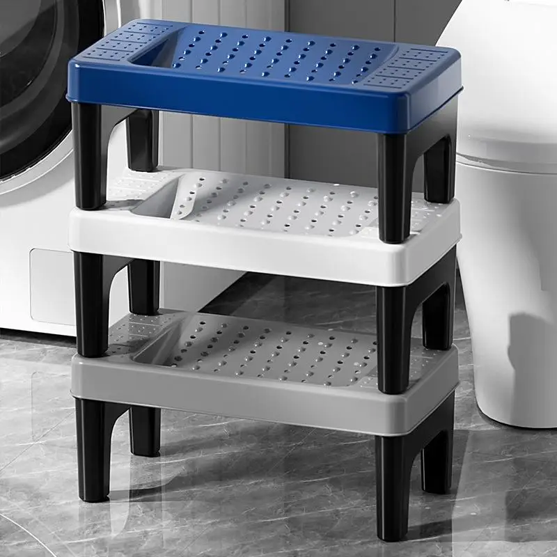 1Pcs Plastic Toilet Squat Stool Non Slip Surface Stable Legs For Better Bowel Posture Adults Kids Bathroom Sturdy
