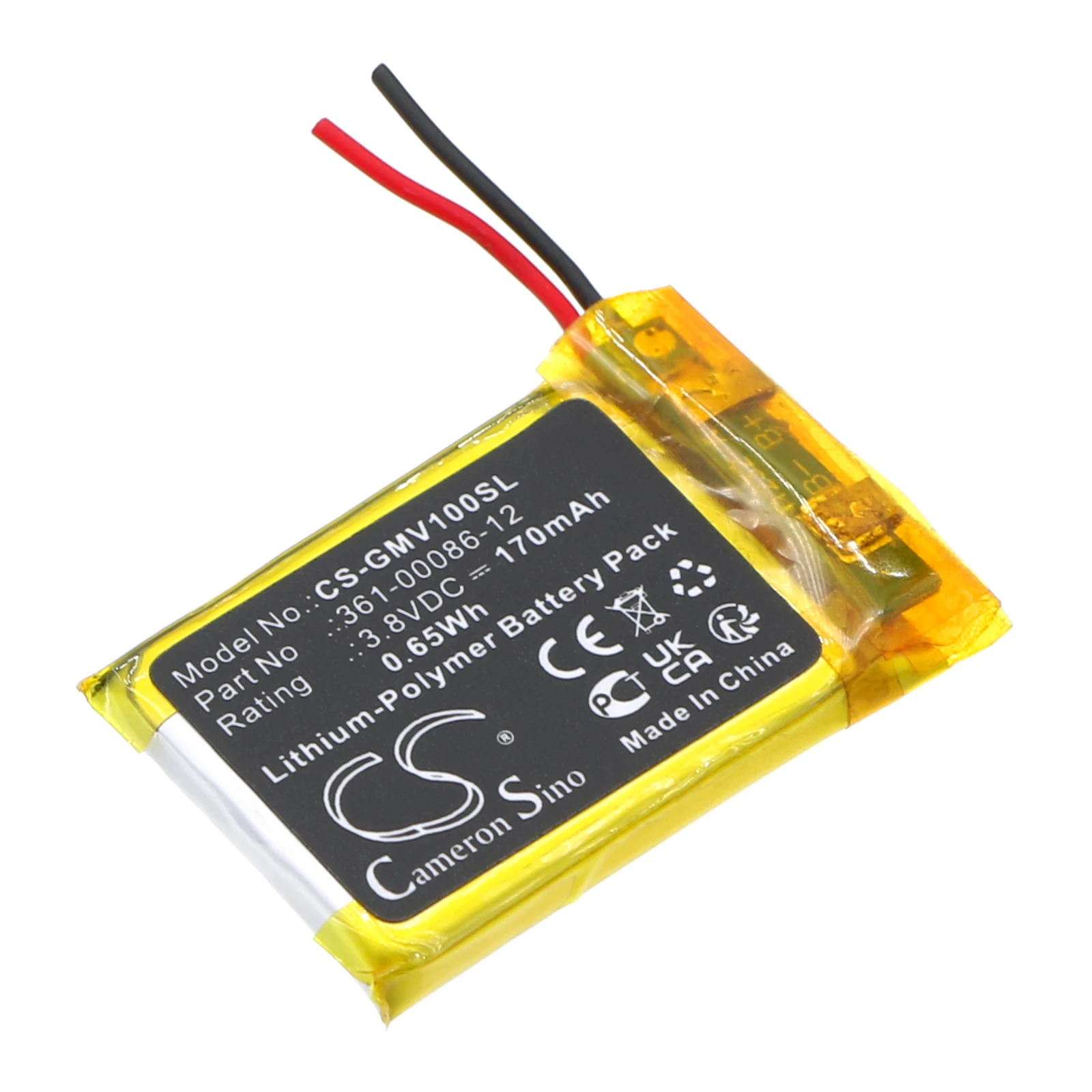 Batería de repuesto CS para reloj inteligente Garmin Venu,Femix 6s Pro 361-00086-12 170mAh / 0,65Wh