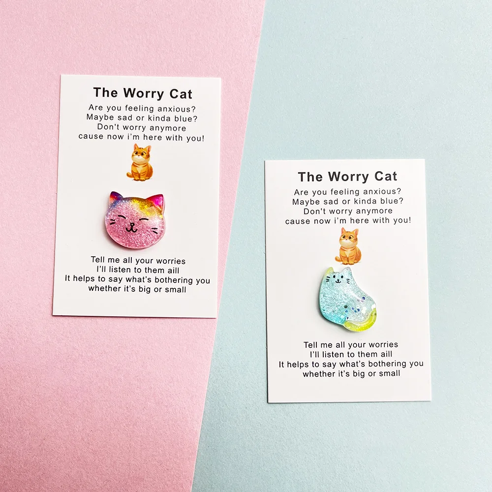 1 قطعة بطاقة عناق الجيب الملهمة متعة القط العاطفي لأي شخص في الحاجة إلى تشجيع صديق هدية مثالية ديكور الحفلات