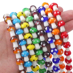 Mixed Color Lampwork Mushroom Beads Charm Glass Beads For Diy Jewelry Making Necklace Bracelet Earring Accessories Wholesale