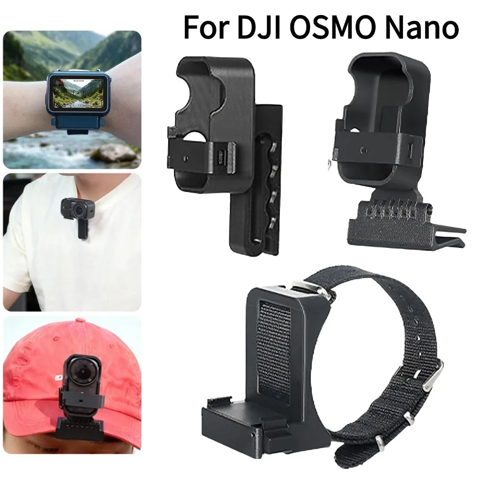 

Защитный чехол-рамка для камеры и крепление-ремешок на запястье для DJI Osmo Nano, клипса для одежды и клипса для головного убора, аксессуары для камеры с защитой от падения