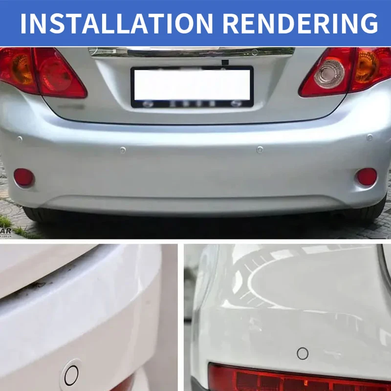 4 個 18.5 ミリメートル車用駐車センサーパークトロニックリバースプローブブラックレッドグレーシルバーホワイト車両用センサーフィッティング