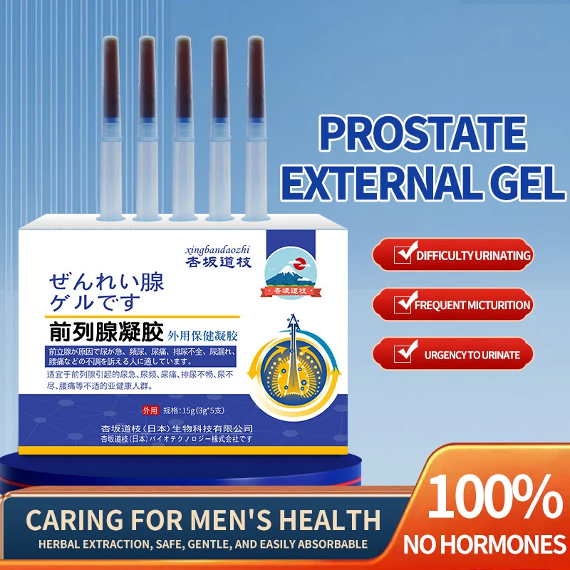 Prostate Gel, Gel for Urgency and Frequency of Urination, Pain during Urination, Difficulty Urinating, Incomplete Urination, Back Pain, Discomfort