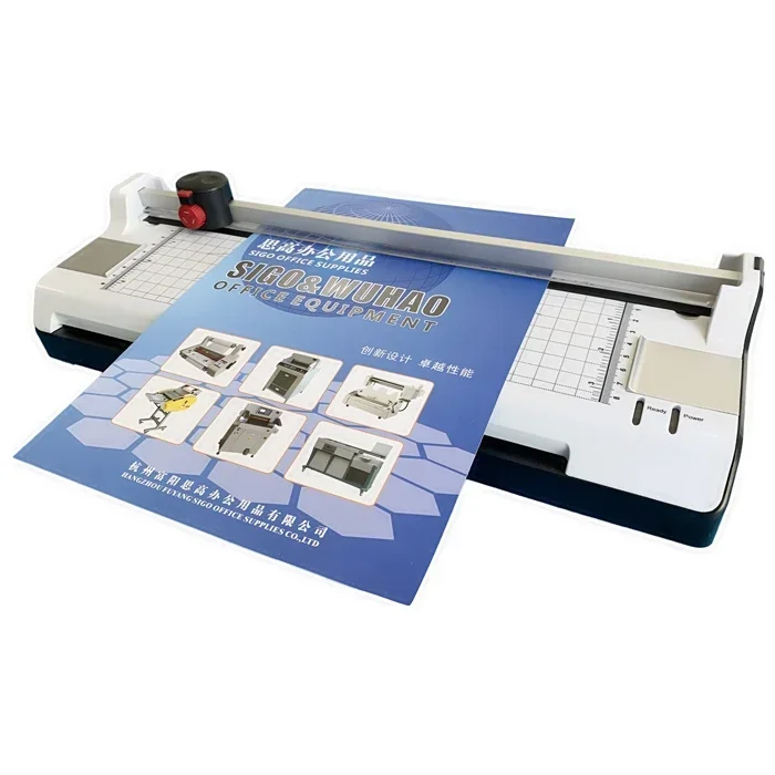 ha 2 Roller 13 Inches Thermal Pouch Laminator Machine With Paper Cutter and Corner Rounder 6