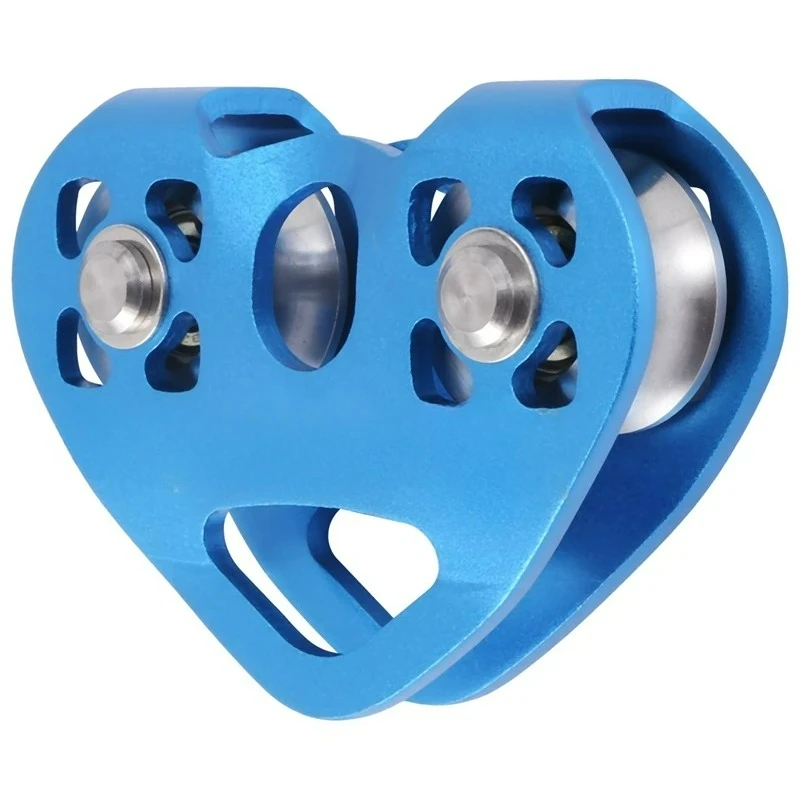 

Customization Heart-Shape Climbing Double Pulley Steel Cable Rope 13Mm Climbing Device High Speed