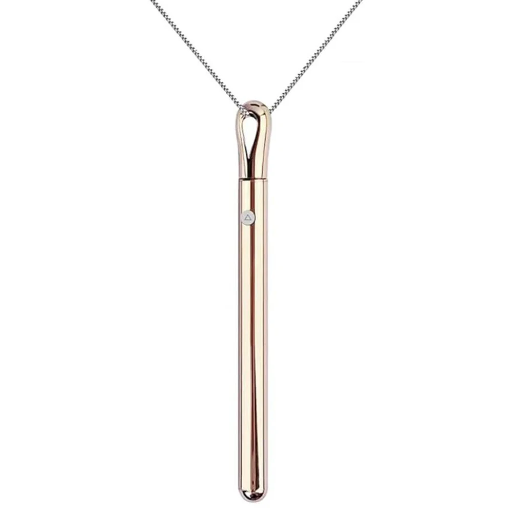 Rose Gold Necklaces for Women Long Pendant Necklace with Adjustable Chain Necklace, Rechargeable Necklace Jewelry for Women