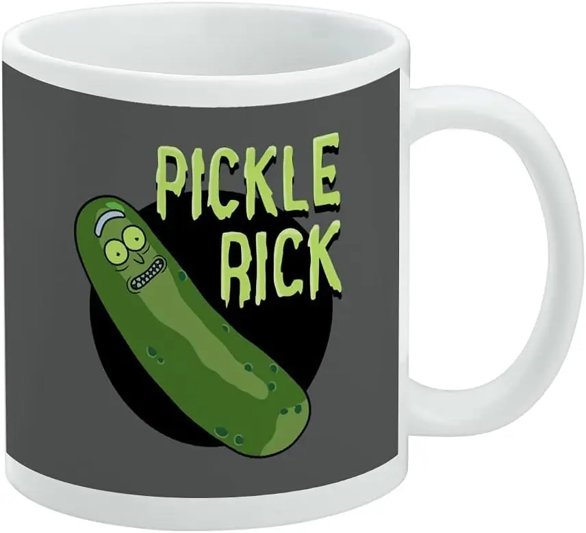 GRAPHICS & MORE Pickle Rick Ceramic Coffee Mug, Novelty Gift Mugs for Coffee, Tea and Hot Drinks, 11oz, White