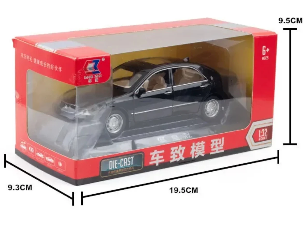 1:32 12th Toyota Crown Alloy Car Model Diecasts Vehicles Metal Toy Pull Back Car Model Simulation Sound and Light Kids Gift