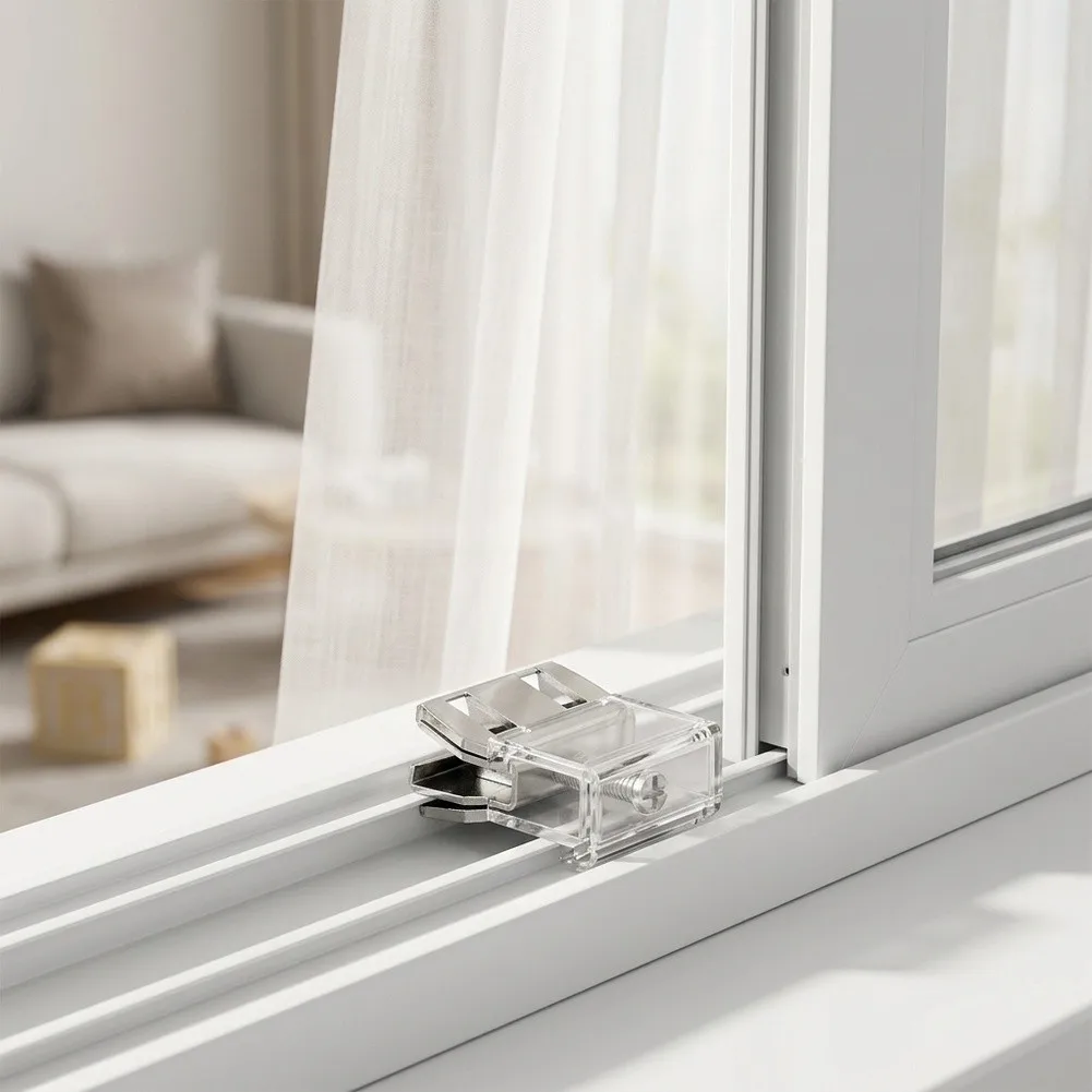 Window Limiter Safety Lock Buckle Anti-Pinch Anti-Fall Multi Function Screen Window Clip For Home Protection Security Accessory