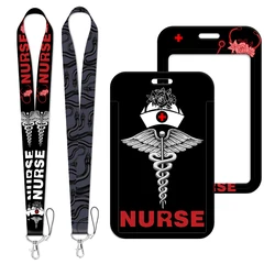Nurse Credential Holder Medical Symbol Lanyard for Keys Neck Strap ID Card Badge Holder Key Chain Key Rings Accessories Gift