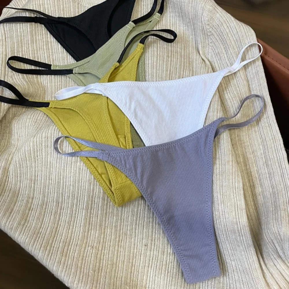 Women Female Cotton Low Rise T Pants Thin Strappy G Strings Panties Thongs Underwear image 5