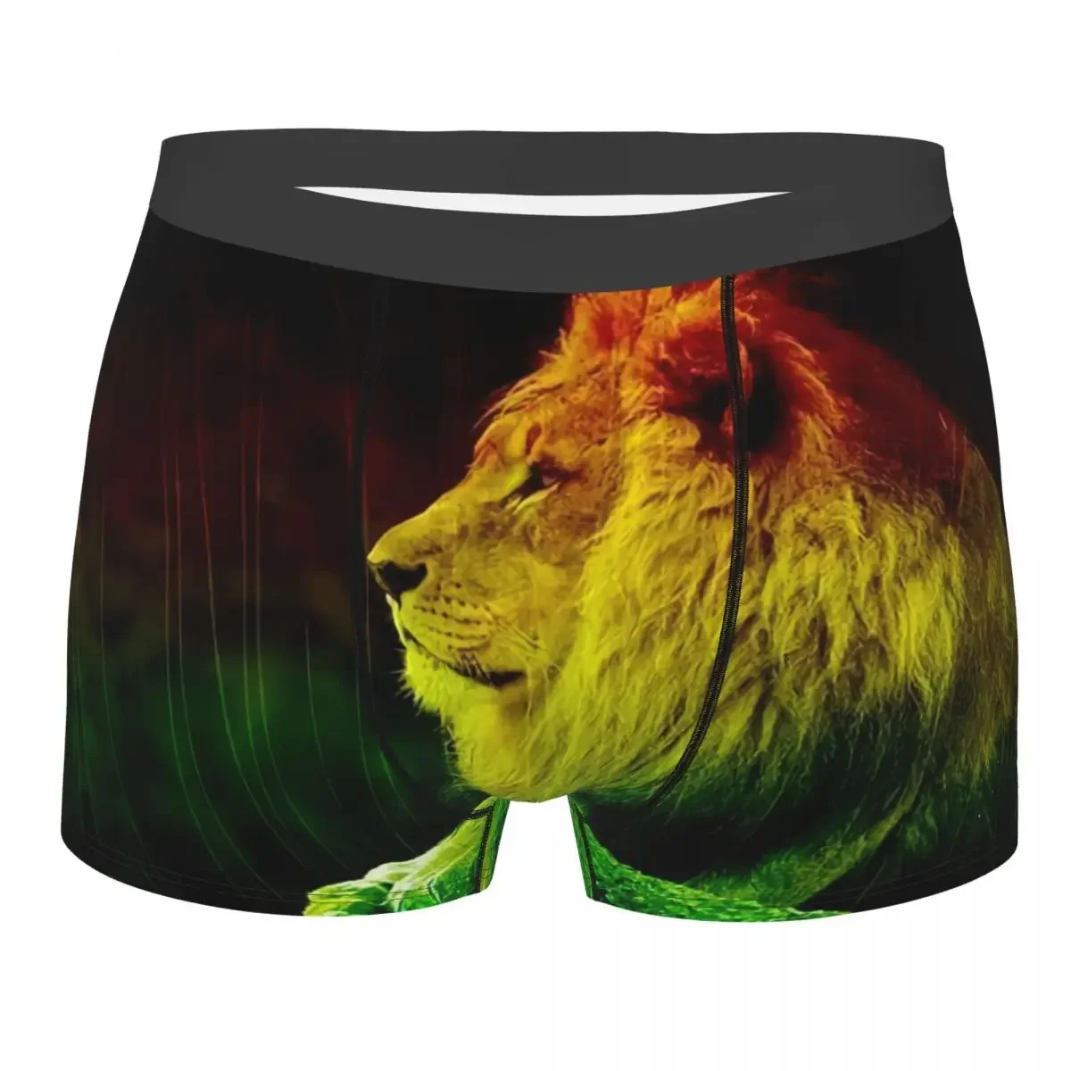 Novelty Jamaica Rastafarian Reggae Rasta Lion Boxers Shorts Panties Men's Underpants Breathable Jamaican Proud Briefs Underwear