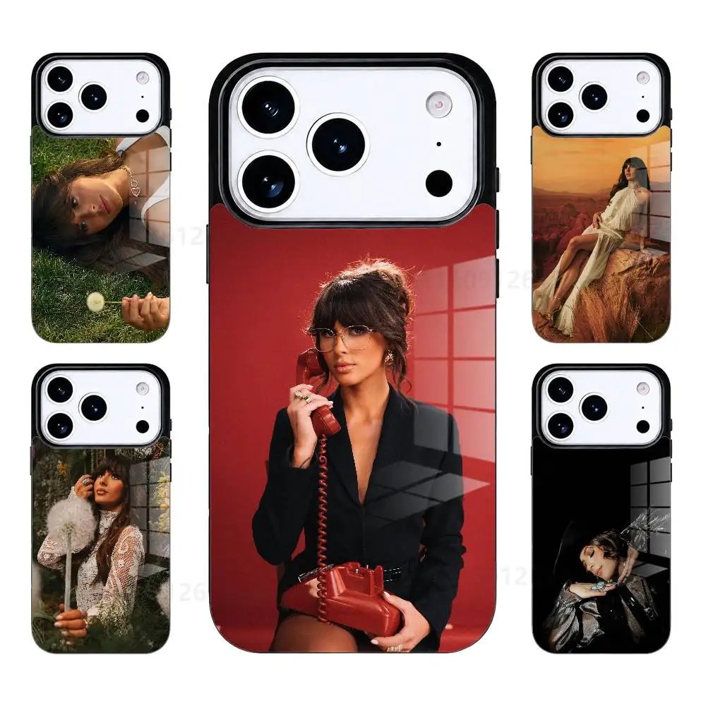 E-Ella L-Langley Dandelion Black Phone Case For iPhone 17 Air 16 15 14 13 12 11 Pro PROMax Plus Magsafes Wireless Charging Cover