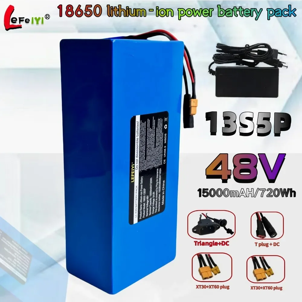 100% Brand New 48V 15000mAh 13S5P Li-ion Battery Pack 2000W Citycoco Electric Scooter Battery Built-in 50A BMS