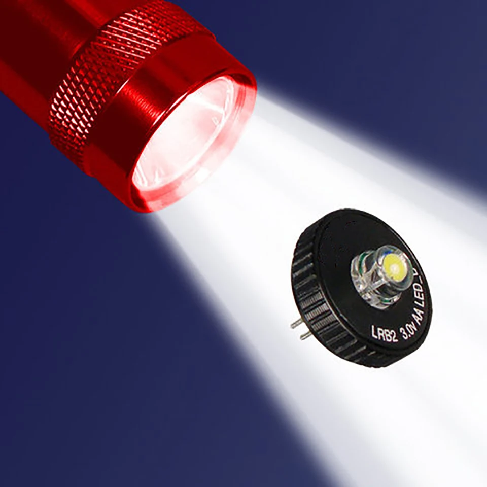 LRB2-07-1W LED Bulb Upgrade II -Mini AA For Maglite Flashlight 30 /55 Lumens Replacement Bulbs Torches Work Lamp Conversion Bulb