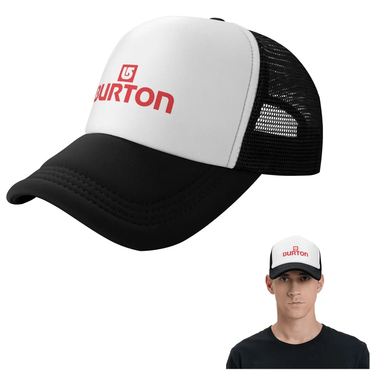 Burton Snowboard Sportive Cap Fashion Mesh Baseball Caps Adjustable Hat Hip Hop Summer Unisex Baseball Hats