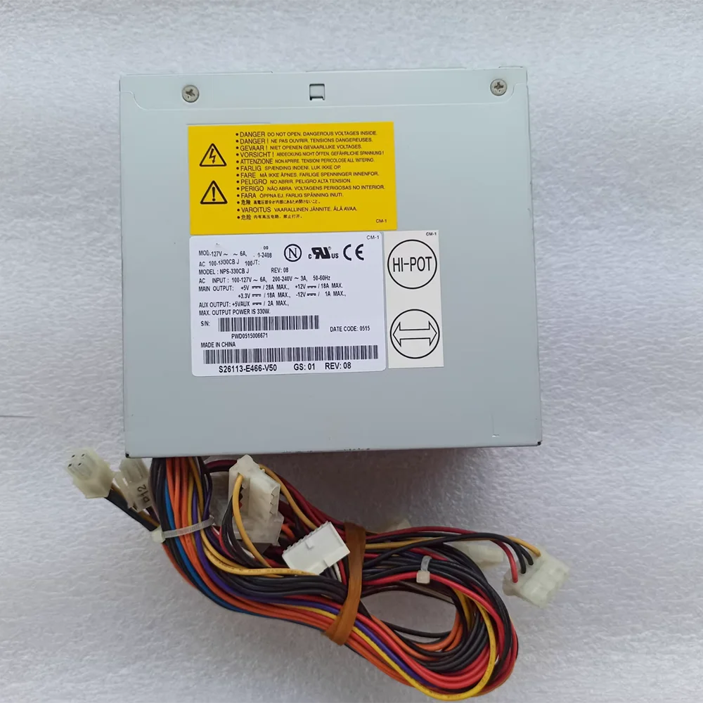 For Fujitsu S26113-E466-V50 C3600V Redundant Power Supply Industrial Control Computer NPS-330CB J REV 07  08 