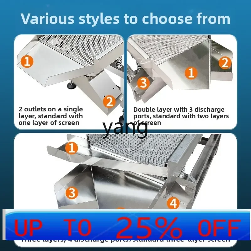 

LH stainless steel linear vibrating screen small industrial vibrating screen powder machine